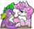 Size: 488x411 | Tagged: safe, artist:xxmentalincxx, spike, sweetie belle, dragon, pony, unicorn, g4, female, interspecies, male, milkshake, older, sharing a drink, ship:spikebelle, shipping, simple background, straight, straw, table, transparent background