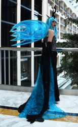 Size: 2391x3870 | Tagged: safe, artist:rougeleaderred, queen chrysalis, human, g4, convention, cosplay, irl, irl human, katsucon, photo, solo