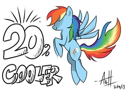 Size: 1400x1000 | Tagged: safe, artist:anon3mau5, rainbow dash, pony, g4, 20% cooler, female, solo