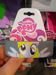 Size: 1200x1600 | Tagged: safe, derpy hooves, pegasus, pony, g4, official, bracelet, female, hand, hot topic, irl, mare, merchandise, photo, wristband