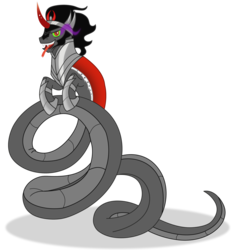 Size: 2600x2800 | Tagged: safe, artist:elsdrake, king sombra, lamia, original species, g4, lamiafied, male, simple background, solo, species swap, transparent background, vector