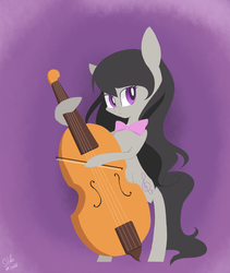 Size: 1600x1900 | Tagged: safe, artist:silbersternenlicht, octavia melody, earth pony, pony, g4, cello, female, musical instrument, solo