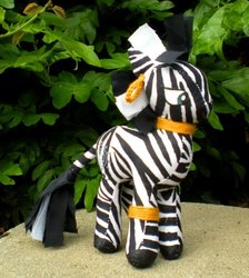 Size: 846x945 | Tagged: safe, artist:joitheartist, zecora, zebra, g4, irl, outdoors, photo, plushie, toy