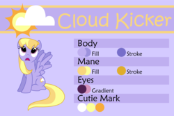 Size: 1500x1000 | Tagged: safe, artist:silvervectors, cloud kicker, pony, g4, female, reference sheet, solo