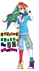 Size: 650x1160 | Tagged: safe, artist:rapiditycharge, rainbow dash, human, g4, converse, female, humanized, shoes, solo