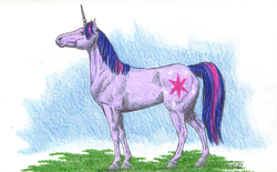 Size: 800x496 | Tagged: safe, artist:silverflamewanderer, twilight sparkle, g4, realistic, traditional art