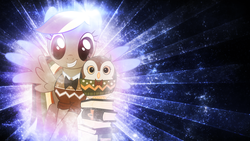 Size: 1920x1080 | Tagged: safe, artist:tzolkine, rainbow dash, owl, g4, rainbow dork, wallpaper