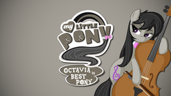 Size: 1920x1080 | Tagged: safe, artist:northwestcore, octavia melody, earth pony, pony, g4, best pony, cello, female, musical instrument, solo, wallpaper