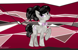 Size: 2500x1600 | Tagged: safe, artist:samxjing, octavia melody, earth pony, pony, g4, crystallized, female, solo, wallpaper