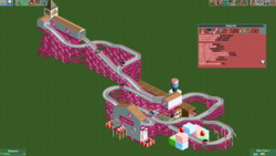 Size: 1280x720 | Tagged: safe, pinkie pie, g4, barely pony related, no pony, roller coaster, rollercoaster tycoon
