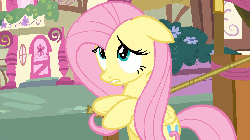 Size: 960x540 | Tagged: safe, screencap, fluttershy, pony, g4, magical mystery cure, animated, cute, female, shyabetes, swapped cutie marks