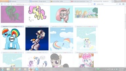 Size: 1366x768 | Tagged: safe, artist:furreon, artist:owlvortex, rainbow dash, zecora, zebra, derpibooru, g4, censored, exploitable meme, filly, firefox, juxtaposition, juxtaposition win, meta, microsoft windows, shock, windows 7