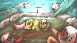 Size: 1280x720 | Tagged: safe, artist:blindcoyote, fluttershy, g4, 30 minute art challenge, swapped cutie marks