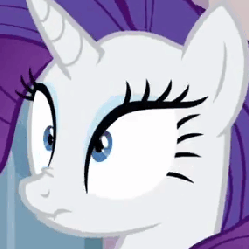 Size: 286x286 | Tagged: safe, screencap, rarity, pony, g4, animated, female, scrunchy face, solo, vibrating