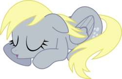 Size: 5290x3434 | Tagged: safe, artist:fercho262, derpy hooves, pegasus, pony, g4, absurd resolution, female, mare, simple background, sleeping, transparent background, vector