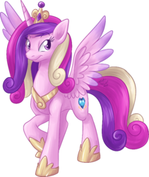 Size: 609x720 | Tagged: safe, artist:fizzy-dog, princess cadance, alicorn, pony, g4, female, jewelry, mare, regalia, simple background, solo, spread wings, transparent background, wings