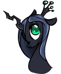 Size: 667x796 | Tagged: safe, artist:boggle, queen chrysalis, changeling, changeling queen, g4, crown, cute, cutealis, female, jewelry, regalia, solo