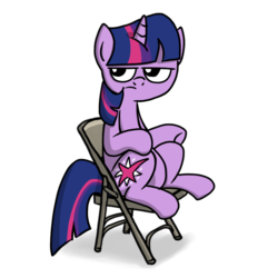 Size: 1024x1024 | Tagged: safe, artist:fimflamfilosophy, twilight sparkle, pony, g4, chair, female, solo