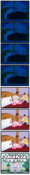 Size: 2528x14716 | Tagged: safe, artist:replaymasteroftime, rarity, g4, aaaaaaahhhhh, bathrobe, bed mane, bite sized rarity, blindfold, clothes, comic, micro, robe, shrinking