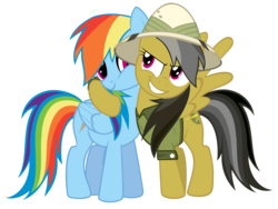 Size: 1920x1440 | Tagged: safe, artist:asimplerarity, daring do, rainbow dash, pegasus, pony, g4, .svg available, cute, duo, female, hug, mare, simple background, spread wings, svg, transparent background, vector, wings
