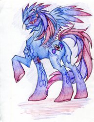Size: 2550x3300 | Tagged: safe, artist:winddragon24, ponified, soundwave, transformers, transformers prime
