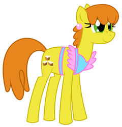 Size: 1600x1666 | Tagged: safe, artist:evilfrenzy, carrot cake, earth pony, pony, g4, apron, clothes, cream cake, ear piercing, earring, female, jewelry, mare, piercing, rule 63, simple background, smiling, solo, white background