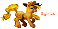 Size: 1740x880 | Tagged: safe, artist:ja0822ck, applejack, earth pony, pony, g4, applejacked, muscles, simple background, solo, white background