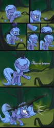 Size: 1802x4306 | Tagged: safe, artist:twilite-sparkleplz, princess luna, alicorn, pony, g4, :o, annoyed, breathing, comic, cute, eyes closed, filly, frown, glare, gritted teeth, levitation, lidded eyes, looking back, lunabetes, magic, open mouth, prone, raised hoof, roots, sparkles, spread wings, telekinesis, tree, tree branch, wide eyes, wings, woona, younger