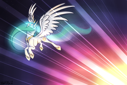 Size: 2629x1763 | Tagged: safe, artist:wolframclaws, princess celestia, pony, g4, female, nicole oliver's birthday, solo