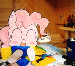 Size: 663x584 | Tagged: safe, artist:danadyu, pinkie pie, g4, papercraft