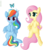 Size: 4553x5028 | Tagged: safe, artist:illuminatiums, fluttershy, rainbow dash, butterfly, pegasus, pony, g4, :o, absurd resolution, duo, simple background, transparent background