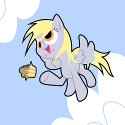 Size: 600x600 | Tagged: safe, artist:30clock, derpy hooves, pegasus, pony, g4, female, mare, muffin