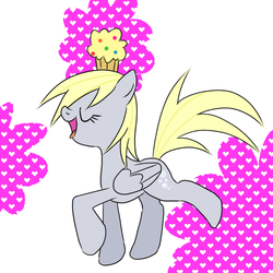 Size: 500x500 | Tagged: safe, artist:30clock, derpy hooves, pegasus, pony, g4, female, mare, muffin