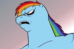 Size: 960x640 | Tagged: safe, artist:hotdiggedydemon, rainbow dash, .mov, swag.mov, g4, gigadash