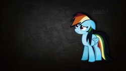 Size: 1920x1080 | Tagged: safe, artist:p03ss10n, rainbow dash, pony, fanfic:my little dashie, g4, dark, female, reference, sad, solo, vector, wallpaper