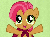 Size: 480x360 | Tagged: safe, screencap, babs seed, earth pony, pony, g4, one bad apple, season 3, adorababs, animated, bangs, cape, clothes, cmc cape, cute, female, filly, hair blowing, simple background, solo