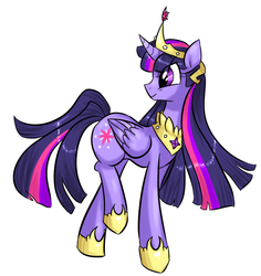 Size: 619x656 | Tagged: safe, artist:theluckyangel, twilight sparkle, alicorn, pony, g4, elements of harmony, female, mare, solo, twilight sparkle (alicorn)