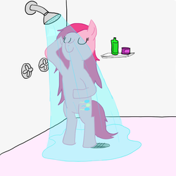 Size: 1000x1000 | Tagged: safe, artist:rapidstrike, pinkie pie, g4, shower, solo