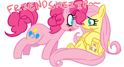 Size: 1016x551 | Tagged: safe, artist:kitty-kitty-koneko, fluttershy, pinkie pie, g4