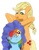 Size: 2550x3300 | Tagged: safe, artist:clampattack, applejack, rainbow dash, g4, duo, wet mane