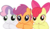 Size: 5525x3181 | Tagged: safe, artist:chrispy248, apple bloom, scootaloo, sweetie belle, g4, cutie mark crusaders, simple background, transparent background, vector