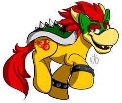 Size: 800x679 | Tagged: safe, artist:rattlesire, bowser, male, mario, nintendo, ponified, super mario bros.