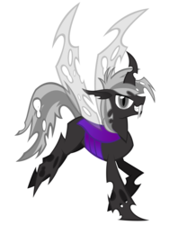 Size: 1920x2560 | Tagged: safe, artist:auveiss, oc, oc only, changeling, double colored changeling, simple background, transparent background, vector, white changeling