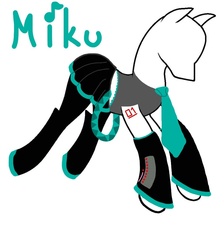 Size: 845x945 | Tagged: safe, artist:baconluv13, hatsune miku, mannequin, vocaloid