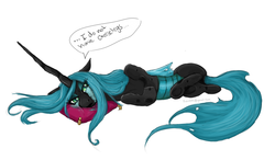 Size: 925x541 | Tagged: safe, artist:kaleidoscopic, queen chrysalis, changeling, changeling queen, g4, cheeselegs, crying, cute, cutealis, female, sad