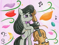 Size: 800x600 | Tagged: safe, artist:shinkuma, octavia melody, earth pony, pony, g4, cello, female, musical instrument, solo