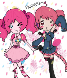 Size: 670x776 | Tagged: safe, artist:lila79, pinkie pie, human, g4, crossover, humanized, kasane teto, utauloid