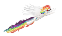 Size: 6000x3522 | Tagged: safe, artist:tajarnia, rainbow dash, pegasus, pony, g4, element of loyalty, female, male, mare, simple background, solo, sonic the hedgehog, sonic the hedgehog (series), super rainbow dash, transparent background