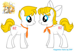 Size: 628x431 | Tagged: safe, artist:aikacooncat, kagamine len, kagamine rin, ponified, vocaloid
