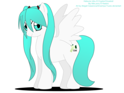 Size: 4724x3543 | Tagged: safe, artist:amamiya-yuuko, hatsune miku, ponified, vocaloid